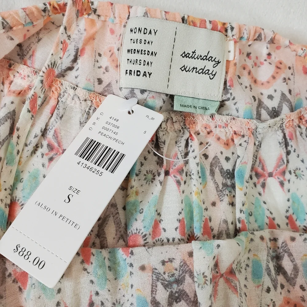 Anthropologie Saturday Sunday Cynthia Tiered Dress Size S - Picture 5 of 16